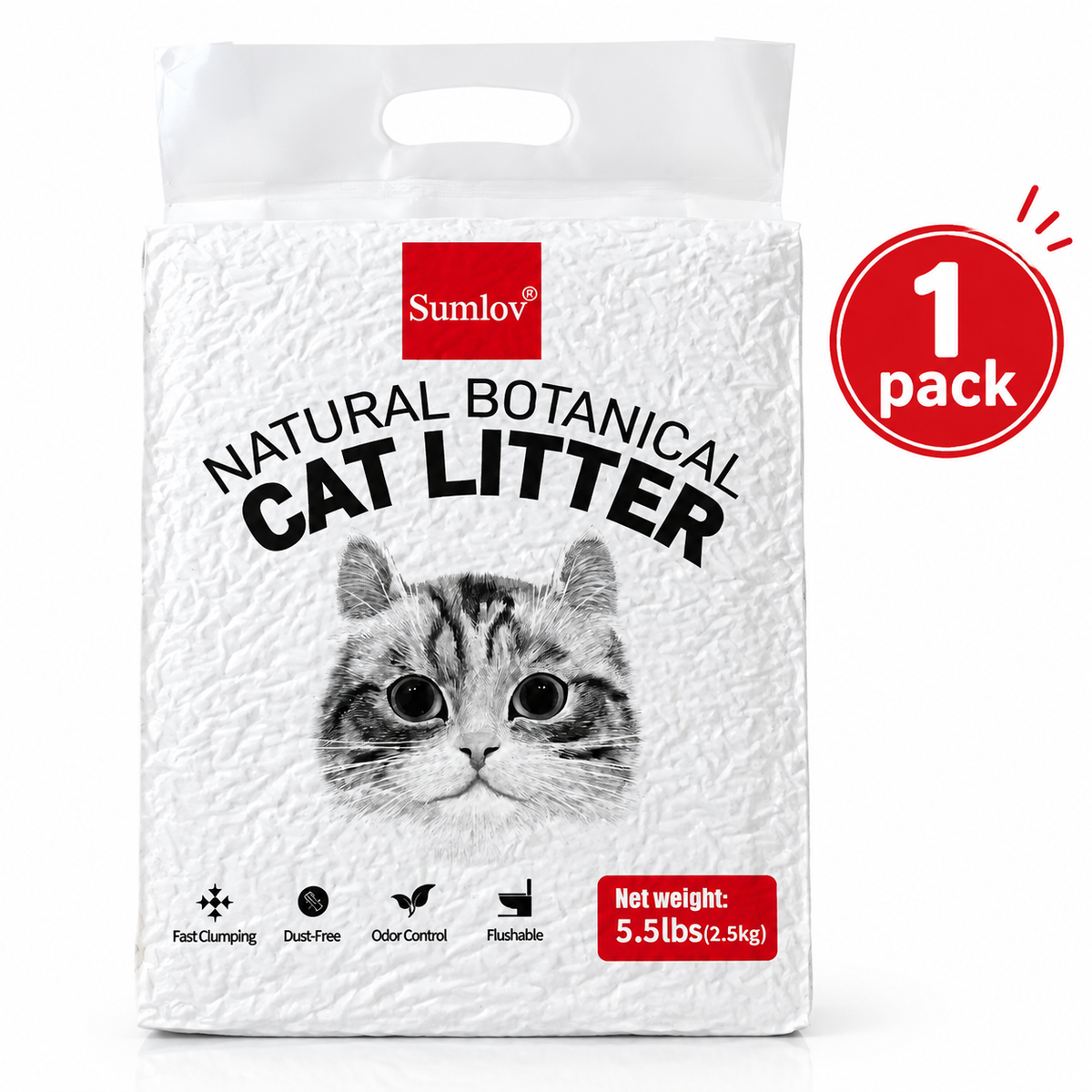 Sumlov Premium Tofu Cat Litter – 6 Bags/Box